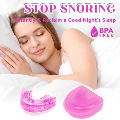 Anti-Snoring Device Anti Snoring Mouthpiece Mouth Guard for Women Men Snore Reducing Most Comfortable Adjustable Oral Appliance