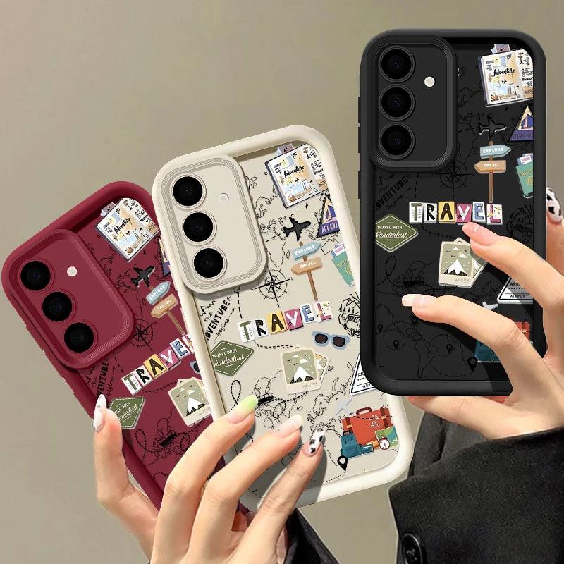 Travel Map TPU Case for Samsung Galaxy Series