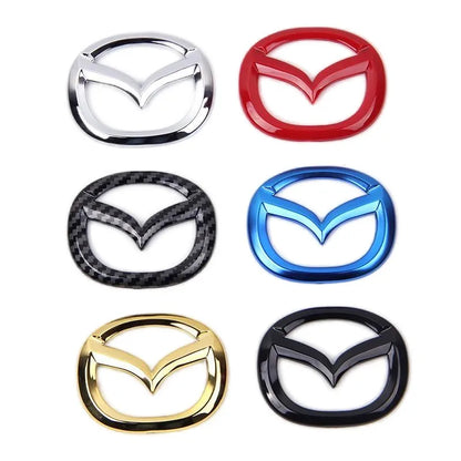 Car Steering Wheel Emblem Sticker Badge Decals for Mazda 3 6 2 Atenza Demio Axela CX-5 CX-3 CX4 MX5 CX30 Decoration Accessories