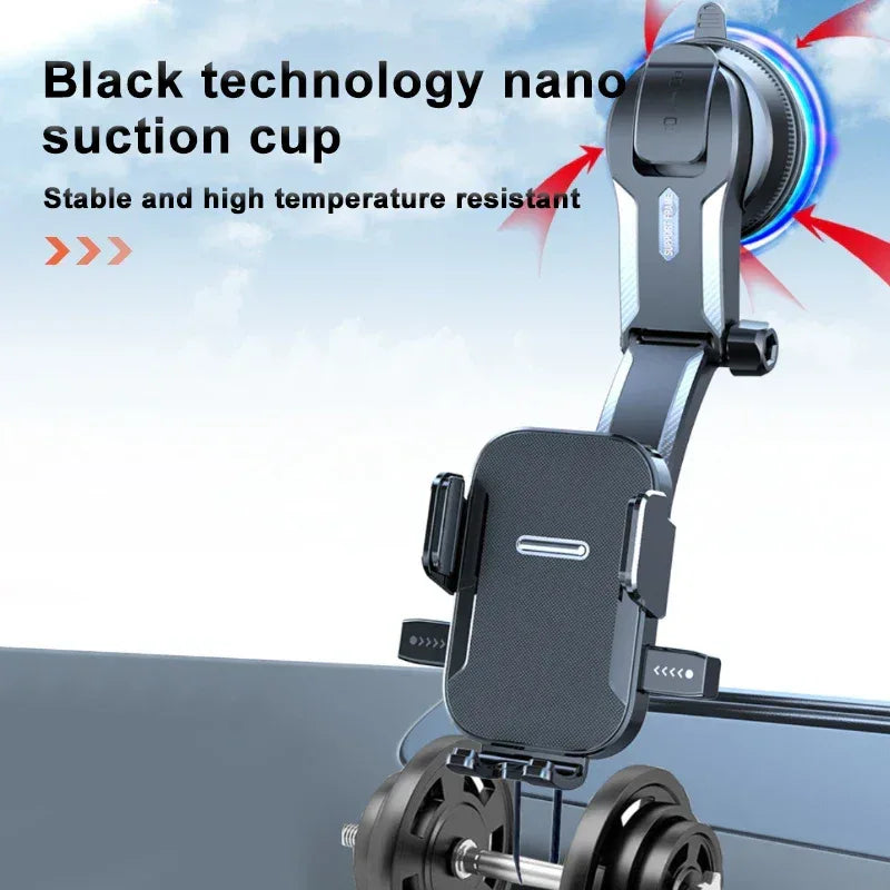 SEAMETAL Car Dashboard Phone Bracket Universal Auto Cellphone Stand For GPS Navigation Universal Desk Windshield Hanging Holder - Urbizia