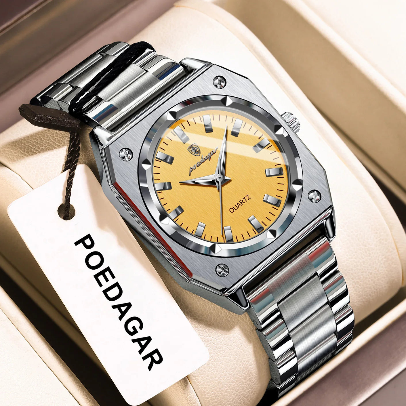 POEDAGAR Elegant Ladies Wristwatch Waterproof Stainless Steel Luminous Exquisite Woman Watch Quartz High Quality Women's Watches