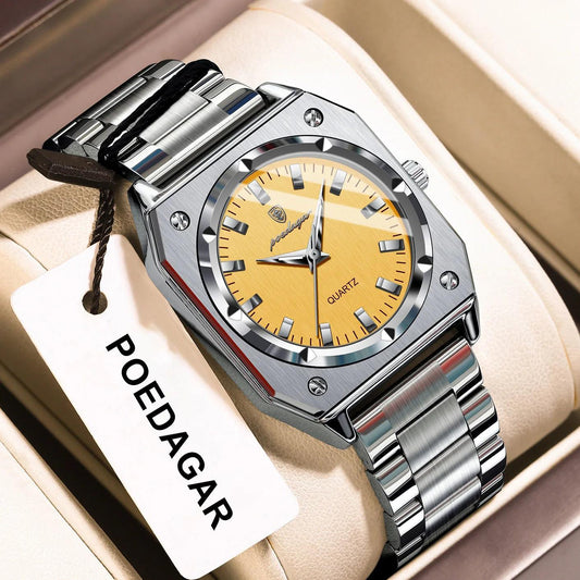 POEDAGAR Elegant Ladies Wristwatch Waterproof Stainless Steel Luminous Exquisite Woman Watch Quartz High Quality Women's Watches