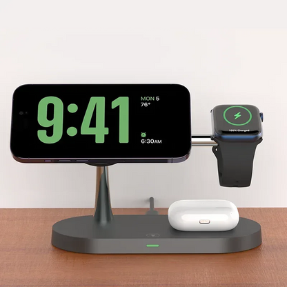 3 in 1 Wireless Charger Stand For iPhone 12/13/14/15/16/17 Fast Charging Station for Apple Watch 10 9 8 7 6 5 4 Airpods 2 3 Pro - Urbizia