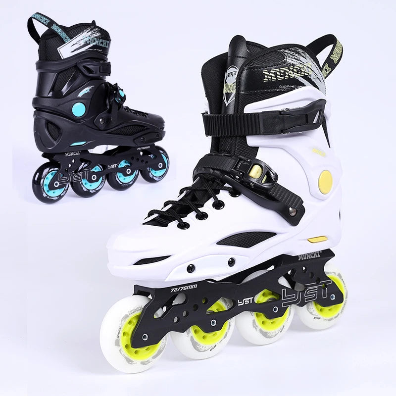 DF Adult Inline Skates Professional Roller Skating Shoes Freestyle Slalom Skates Outdoor Rollerblades for Men Women Fitness