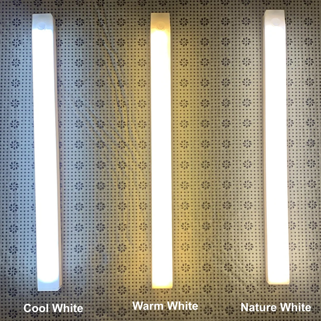 USB Rechargeable Motion Sensor LED Cabinet Light for Kitchen Bedroom Wardrobe Induction Wireless Night Lamp for Corridor Stairs