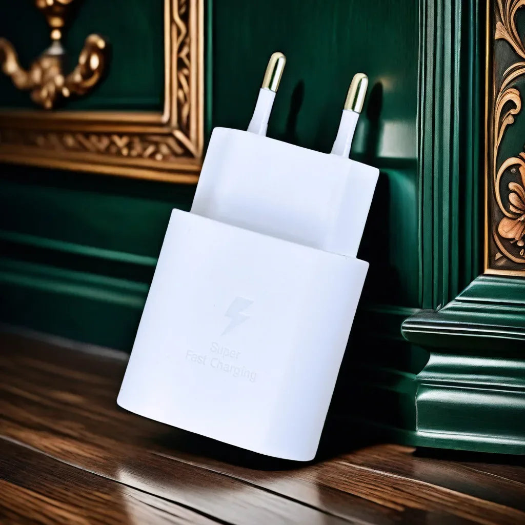 Original Samsung 25w Charger Type C Super Fast Charge Adapter For Galaxy A12 A13 A14 A23 F12 F14 A90 S10 5G Note 10+ Cable - Urbizia