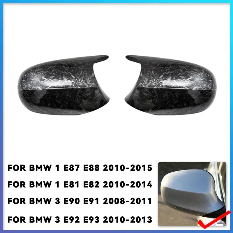 E90 E91 Black M3 Style Cover E81 E82 E87 E88 for BMW 1 3 Series E92 E93 Carbon Fiber M Look Rear Mirror Cap Car Accessories - Urbizia