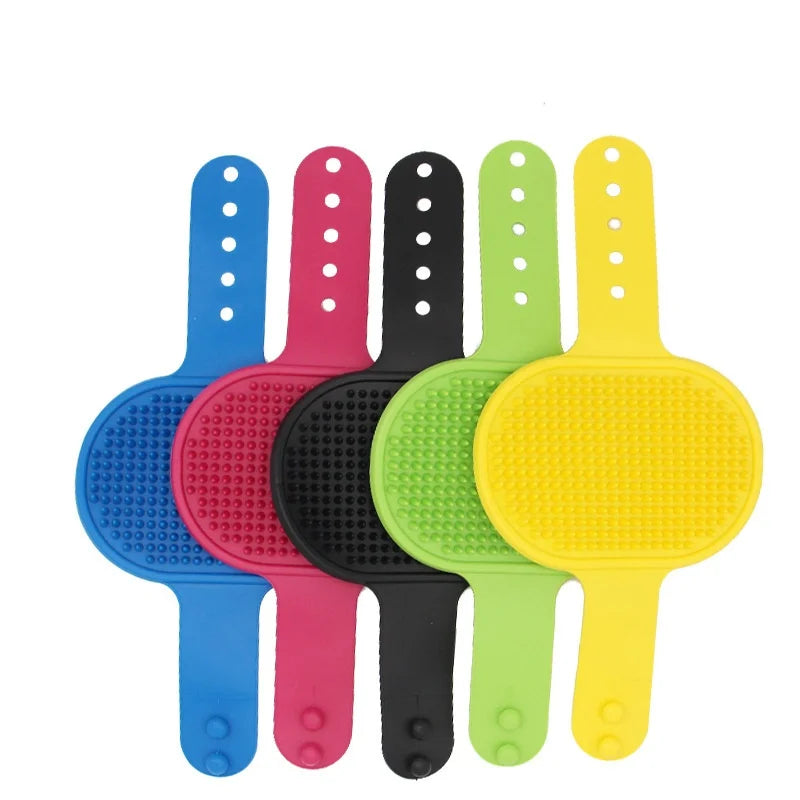 Soft Rubber Pet Bath Brush Comb - Cat Dog Grooming Massage Glove Fur Removal Tool for Cats and Dogs Pet Bathing Supplies