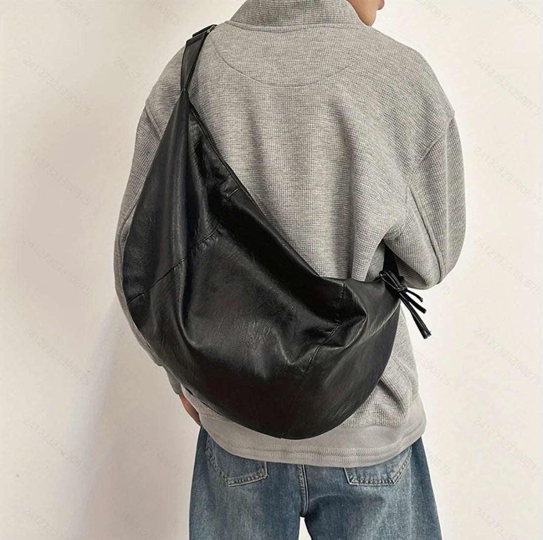 Men's Casual PU Leather Crossbody Waist Bag