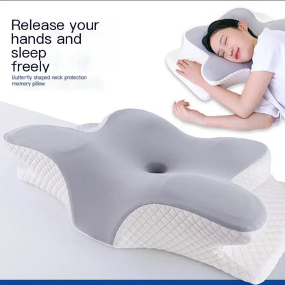 Cervical Orthopedic Pillow For Sleep Butterfly Ergonomic Memory Foam Pillow Slow Rebound Comfortable Neck Massage Bed Pillow