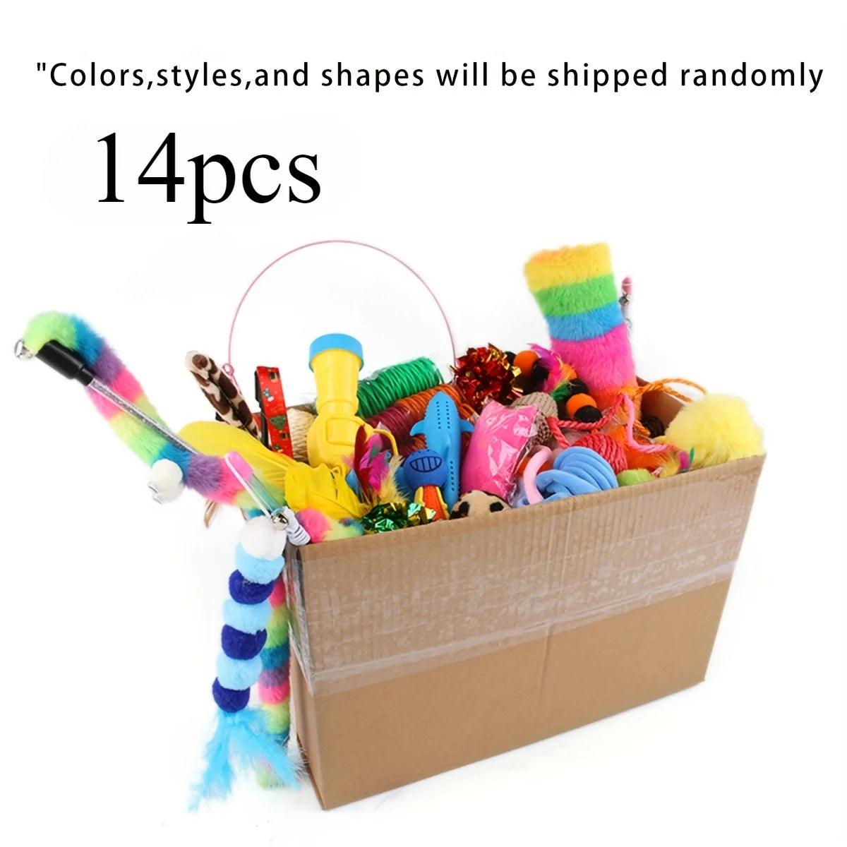 Cat Toys Mixed Pack – 14, 28, or 56 Pieces