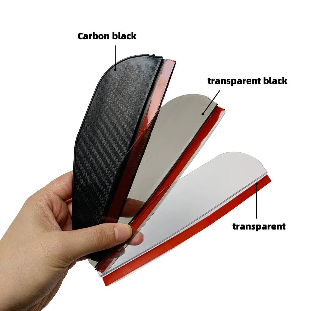 Car Rearview Mirror Rain Eyebrow & Sun Visor Cover – 2pcs