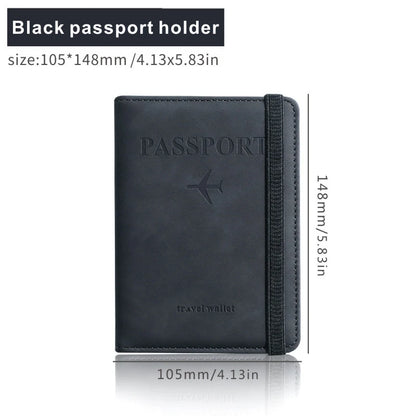 RFID Blocking Passport Holder PU Leather Anti-magnetic Travel Wallet Card Case Travel Accessories 6 Colors Optional