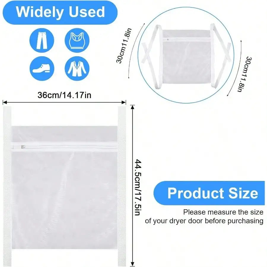 2Pcs Laundry Bags, Mesh Wash Bags, Protect Clothes In Washing Large Honey Comber Mesh Bag With Zipper And Strap College, Dorm, Storage (15. Large)