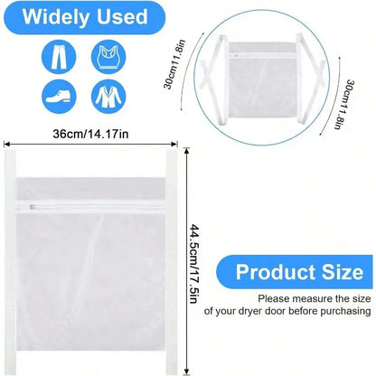 2Pcs Laundry Bags, Mesh Wash Bags, Protect Clothes In Washing Large Honey Comber Mesh Bag With Zipper And Strap College, Dorm, Storage (15. Large)
