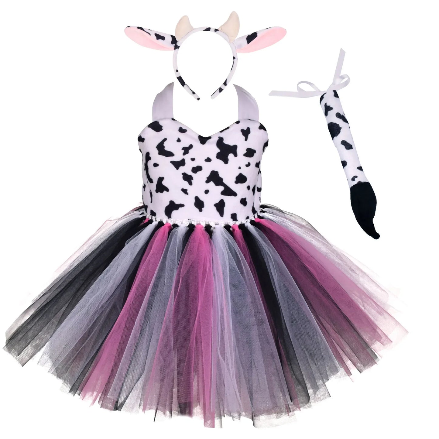 Baby Girls Halloween Animal Cosplay Costume – Forest Theme Tutu Dress for Birthday Party