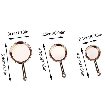 1Set 1:12 Dollhouse Miniature Frying Pan Casserole Metal Cookware Kitchen Model Decor Toy Doll House Accessories