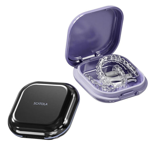 Retainer Case Portable Mouth Guard Case Night Denture Holder with Lid Teeth Aligner Slim Braces Box Orthodontic Supplies