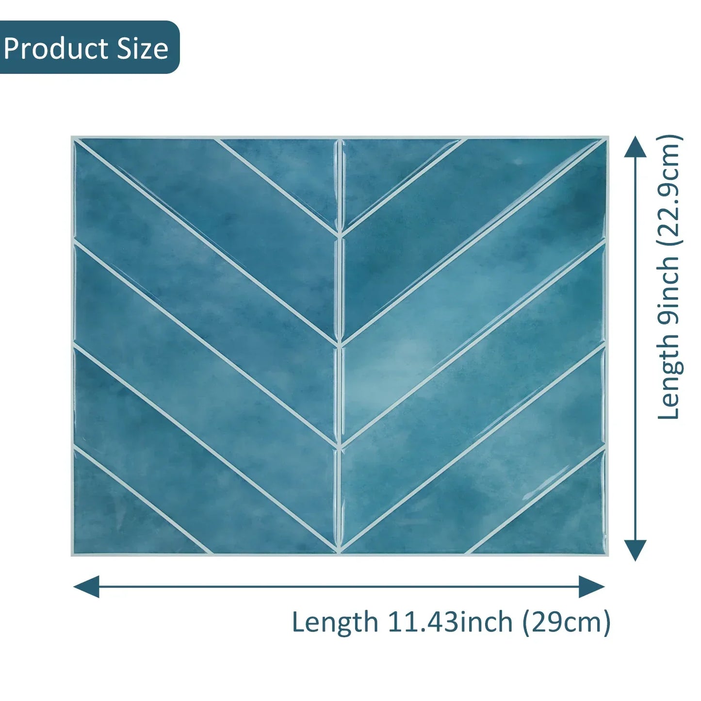 10pcs V-shape Peel and Stick Wall Tile Sticker 3D Waterproof Vinyl Wallpaper for Kitchen Living Room RV Interior Wall Decoration - Urbizia