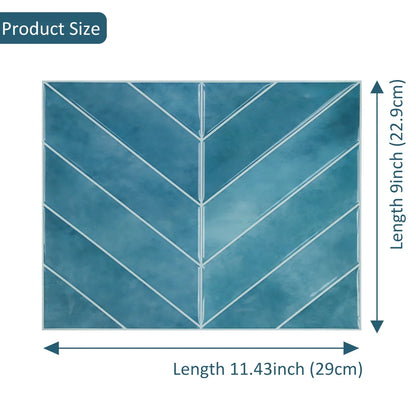10pcs V-shape Peel and Stick Wall Tile Sticker 3D Waterproof Vinyl Wallpaper for Kitchen Living Room RV Interior Wall Decoration - Urbizia