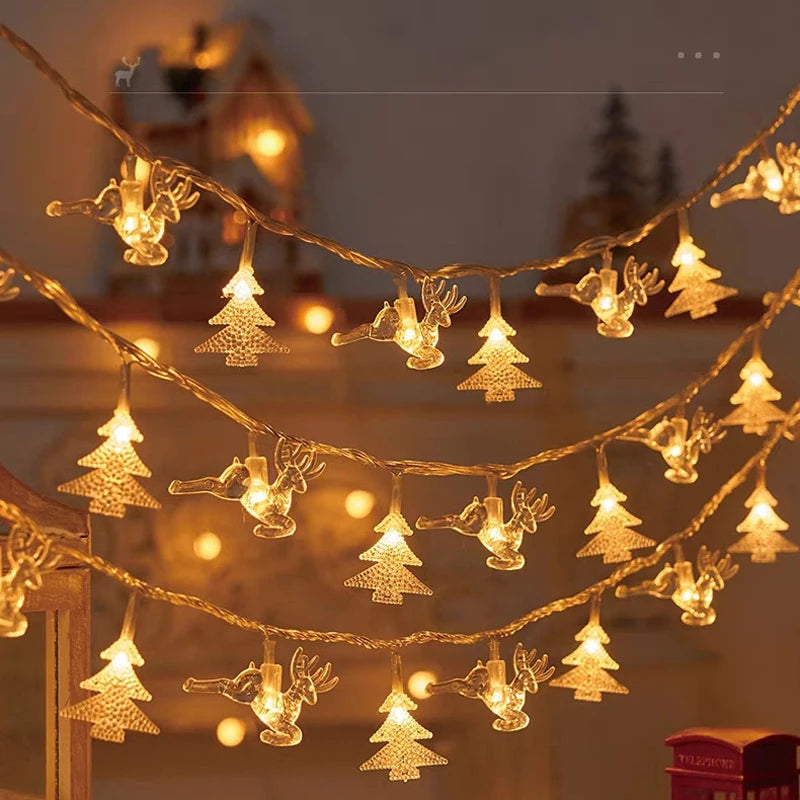 3M Christmas LED Snowflake String Lights – Fairy Lights for Home & New Year Party