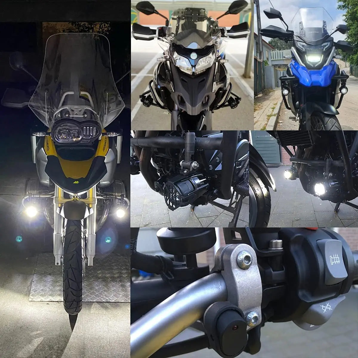 For R1250GS ADV Motorcycle LED Fog Lights F800GS R 1250 GS LC Auxiliary Fog Light Assemblie For Yamaha MT07 MT09 E9 Mark