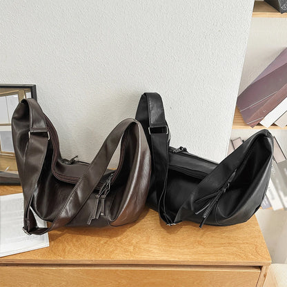 Men's Casual PU Leather Crossbody Waist Bag