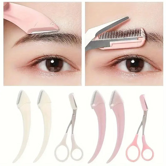 Eyebrow Trimmer Set – Razor, Scissors & Comb