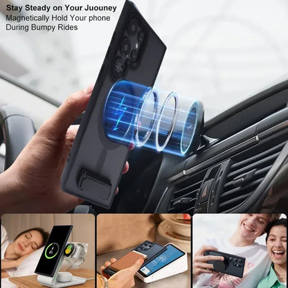 UYUXIO Magnetic Kickstand Case for Samsung Galaxy