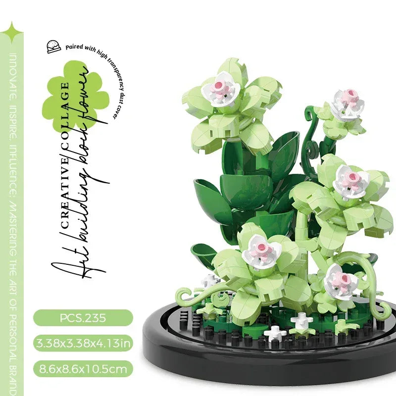 Micro particle building block bouquet handmade gift, children's puzzle toy handmade DIY sunflower desktop decoration ornament - Urbizia