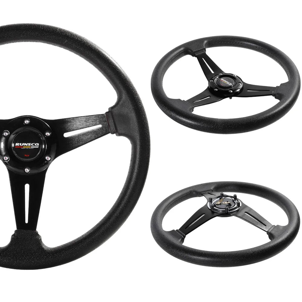 350mm/14Inch Sport Steering Wheel Aluminium+PU Drift Simulation Racing Game Steering Wheel Universal