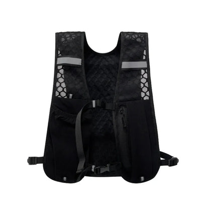 Biking Running Storage Vest Backpack Lightweight Running Vest Reflective Hydration Water Chest Pack Phone Storage Pocket
