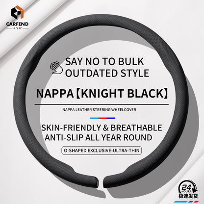 2026 New Ultra-Thin Car Steering Wheel Cover All-Season Universal  Anti-Slip Sweat-Absorbent Suede Nappa Automotive Interior