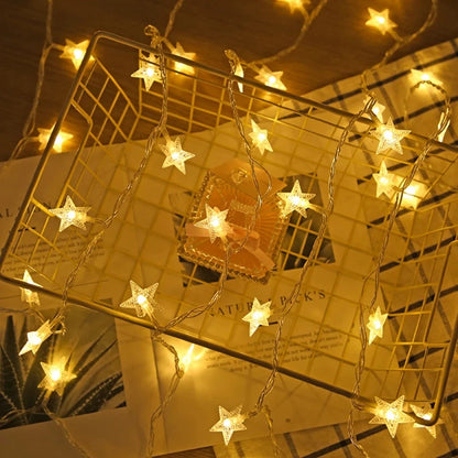 LED Star Chain String Lights Outdoor