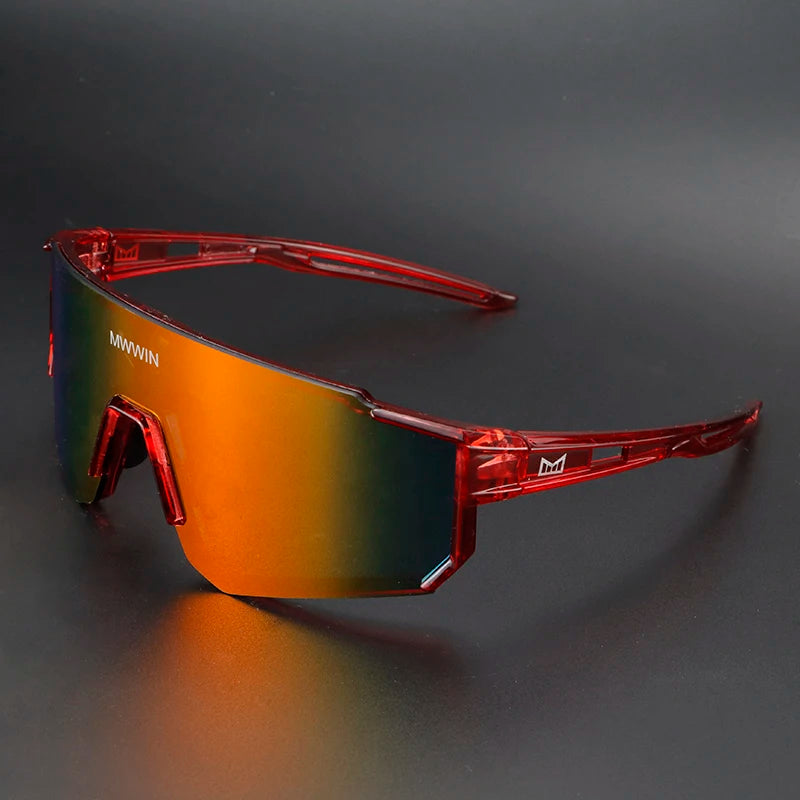 MWWIN Fashion Cycling Glasses Sunglasses for Men UV400 Women Bike Eyewear Road Bicycle Driving Outdoor Sport Marathon Triathlon