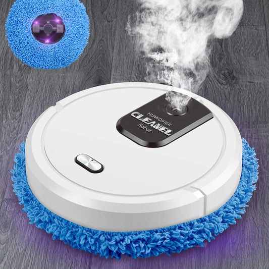 3-in-1 Robot Mop with Spray & UV Light – USB Rechargeable, Low Noise
