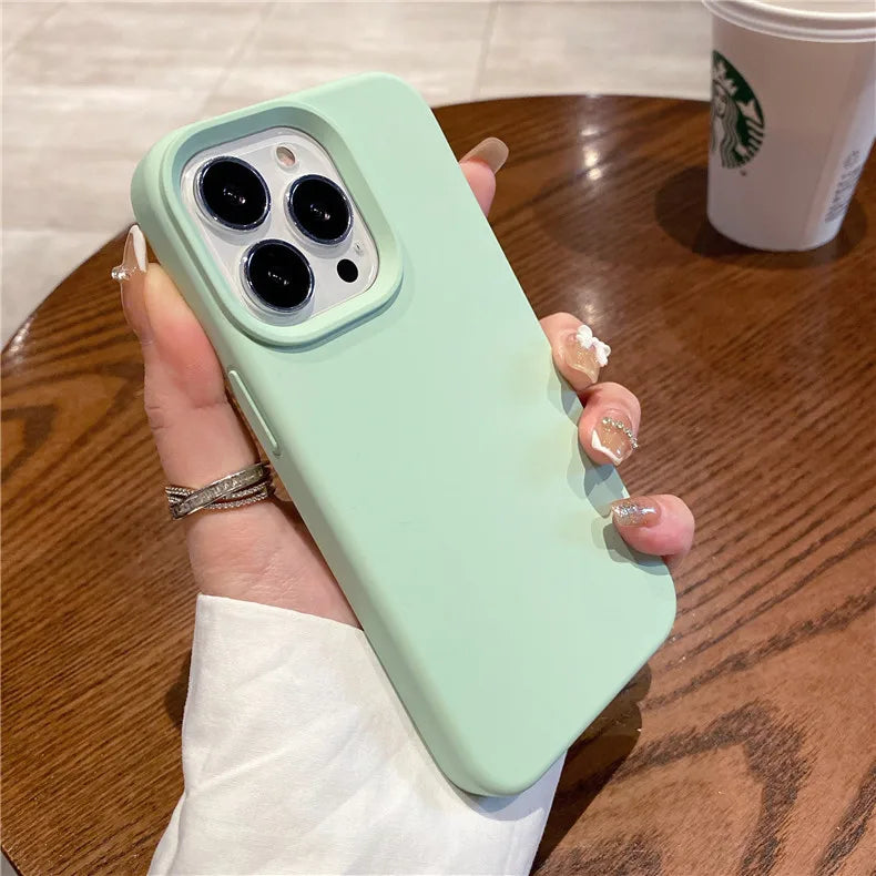 Simple Liquid Silicone Phone Case For iPhone 18 Pro Max 17 16 13 15 14 12 Pro Max Cases With Box Soft Fashion Shockproof Cover