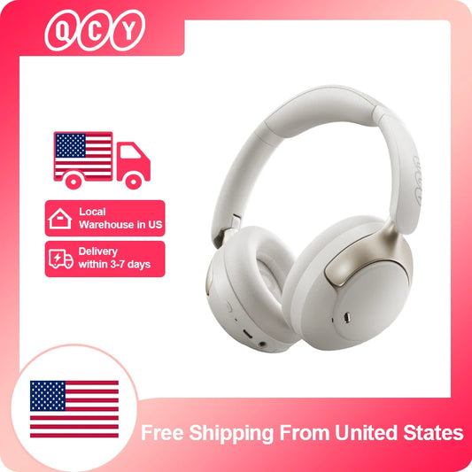 QCY H3 PRO ANC Bluetooth Headphones Adaptive ANC Headset 50dB Active Noise Cancelling LDAC Hi-Res Wireless Earphone 55H Playtime