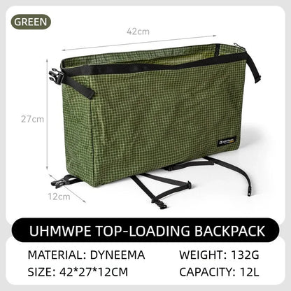Ultralight Dyneema Backpack Top Lid Waterproof Expansion Pouch Multifunctional External Storage Bag Hiking & Mountaineering
