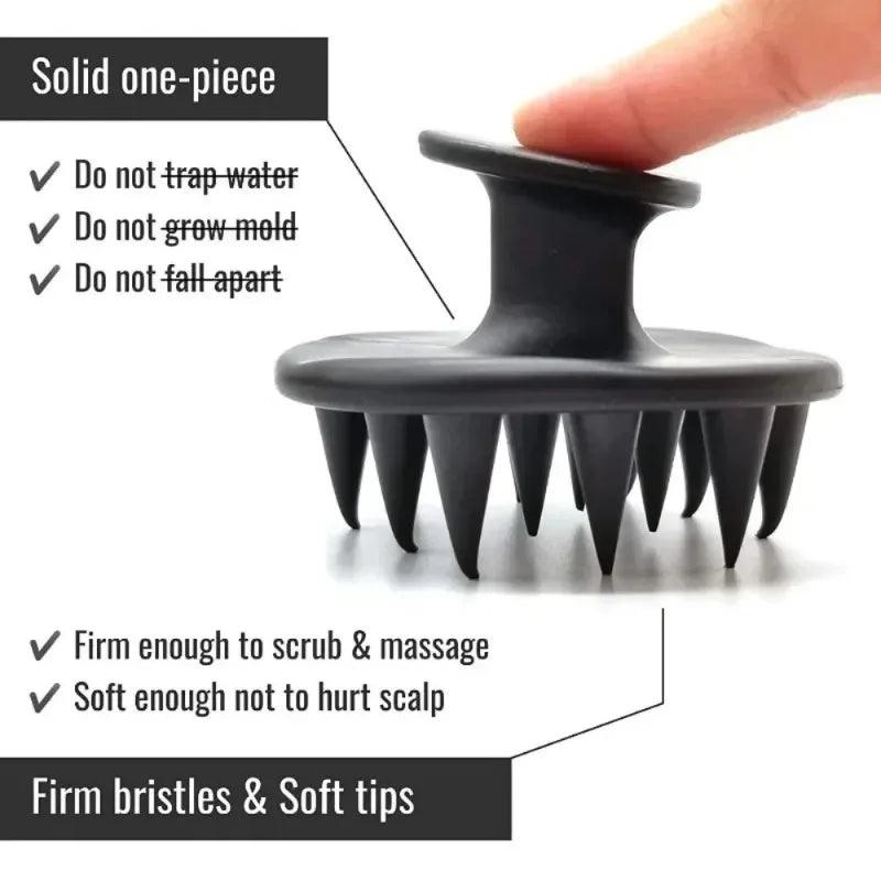 Silicone Scalp Massager Shampoo Brush for Hair Care