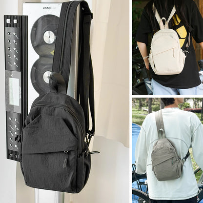 Crossbody Bag Men's Single Shoulder Small Backpack Chest Bag Women's Cycling Sports Mountain Climbing Boys Tablet Lightweight Mo