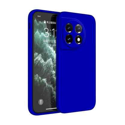 Soft Back Cover Phone Case for Oneplus 11 11R 5G Candy Color Liquid Silicone Funda Luxury Straight Edge Original Protect Housing