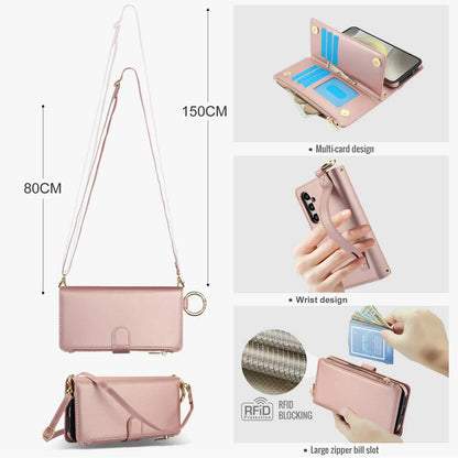 for Samsung Galaxy A55/A15/A54/A14/A73/A53/A13/A72/A52 Wallet case with Zipper Credit Card Holder RFID Blocking,Flip Folio Cover