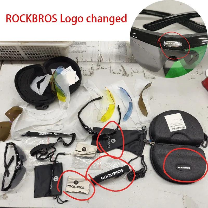 ROCKBROS Cycling Polarized glasses Bike Photochromic Outdoor Sports Sunglasses MTB PC Goggles Eyewear 5/3 Lens Bicycle Accessory