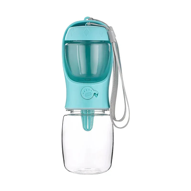 Dog Cat Portable Feeding and Watering Supplies Portable Food Grade Material Dog Travel Pet Water Cup Bottle With Food Dispenser - Urbizia