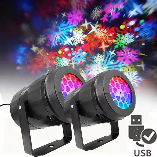 Snowflake Christmas Laser Projector Light — 16 Patterns