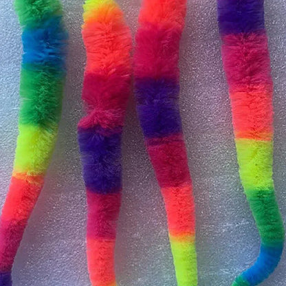 Cat interactive toys Tickle Cat Colorful bouncing ball Pet supplies Puzzle teasing indoor cat worm caterpillar elastic toy - Urbizia