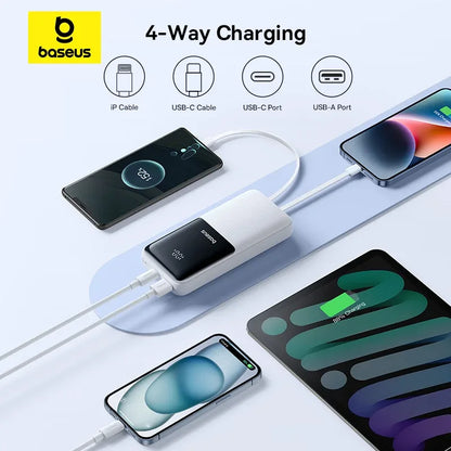 Baseus 20000mAh PD 22.5W Fast Charging Power Bank Dual Cable