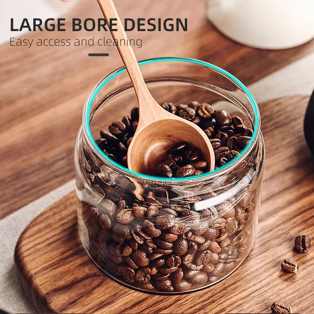 Airtight Glass Storage Jar for Coffee, Tea & Food