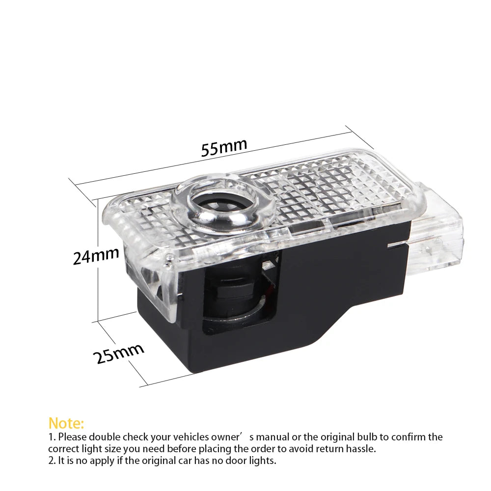 LED Car Door Projector Ghost Shadow Welcome Light Accessories For AUDI A1 A3 8P 8L 8Y A4 A5 A6 A7 A8 Q3 8U Q5 Q7 Q8 TT Sportback